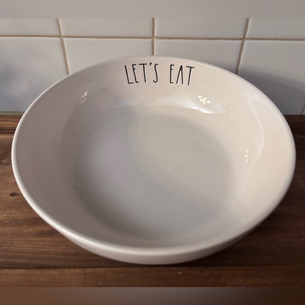 Rae Dunn Artisan Collection White Ceramic Pasta  Bowl